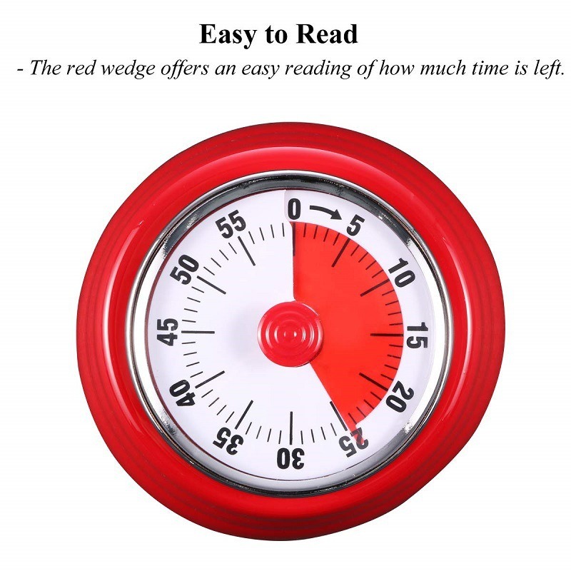 dropship Kitchen Timer Stainless Steel Mechanical Reminder Countdown with Magnet Cooking Teaching Multifunctional Baking Reminder