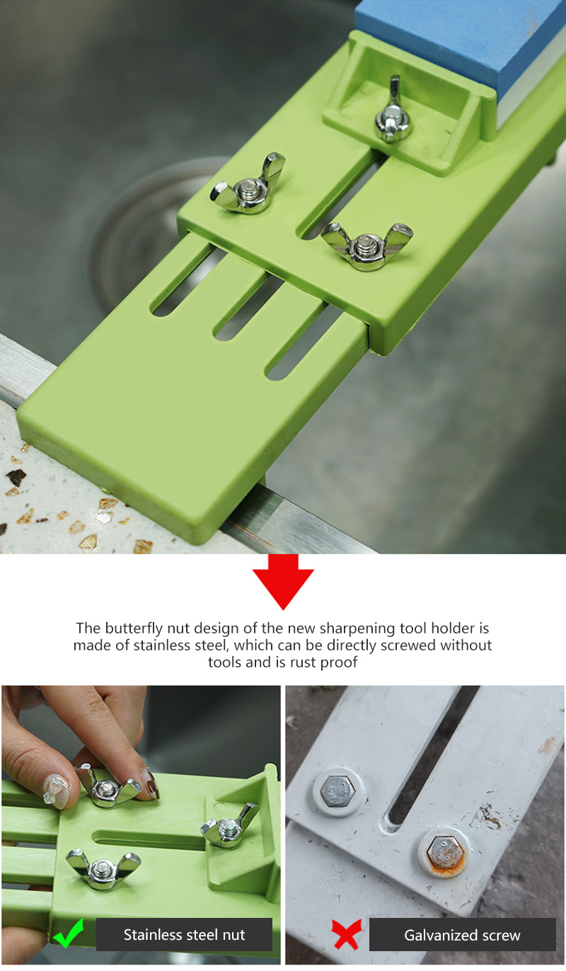 dropship 1pc Adjustable Over Sink Sharpening Stone Base Holder Retractable Non-slip Whetstone Grinding For Knife Sink Bridge Fits Kitchen