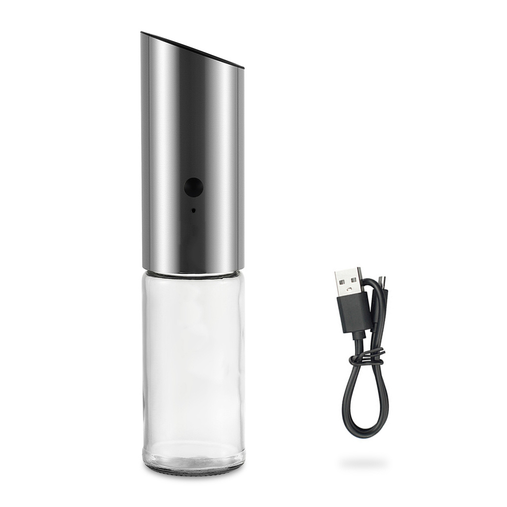 dropship Electric Salt Pepper Grinder USB Rechargeable Pepper Mill Adjustable Coarseness Automatic Spice Milling Machine Kitchen Tool