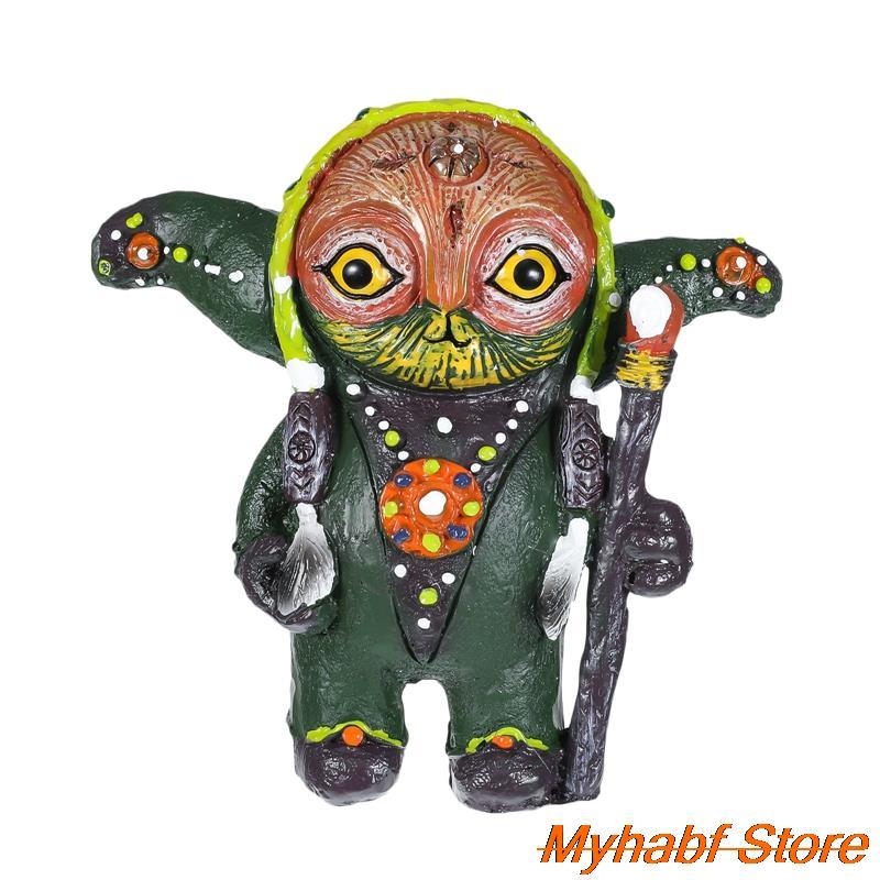 dropship DIY Fairy Elf Resin Statue Model Garden Alien Sculpture Desktop Ornaments Figurine Garden Home Decor Crafts Gifts 10*10*4cm