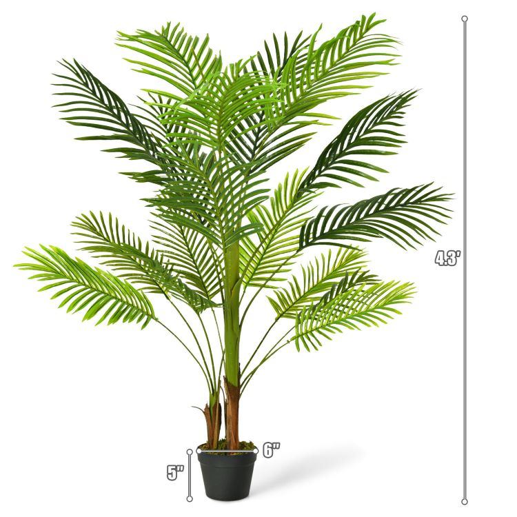 dropship Indoor Outdoor Decorative Accessories Artificial Areca Palm Decorative Silk Tree