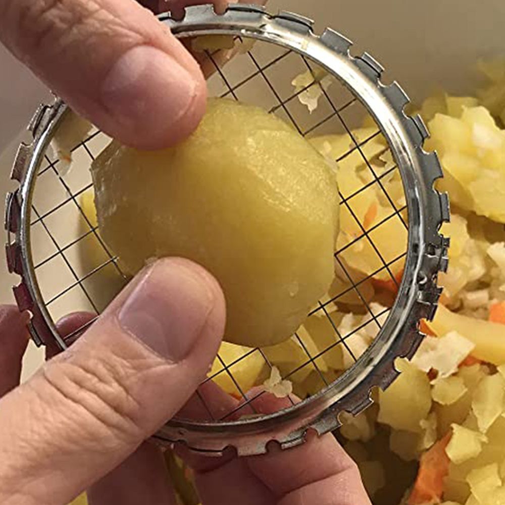 dropship 1pc Stainless Steel Egg Slicer Cutter Cut Egg Device Grid For Vegetables Salads Potato Mushroom Tools Chopper For Kitchen Chopper