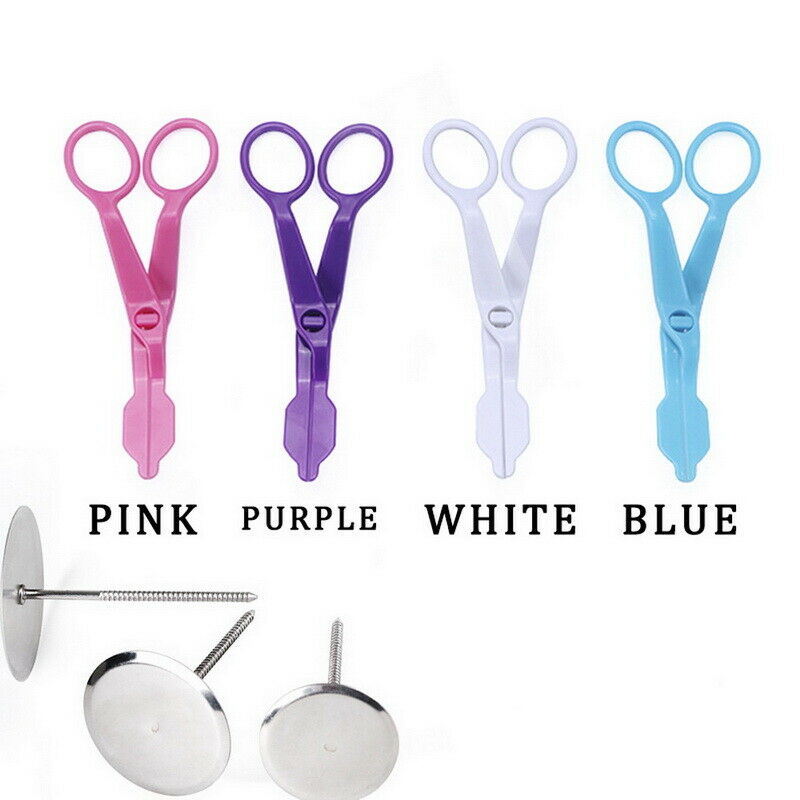 dropship 2pcs Piping Flower Scissors/Nail Kitchen Baking Pastry Tool Rose Decor Lifter Fondant Cake Decorating Tray Cream Transfer Set