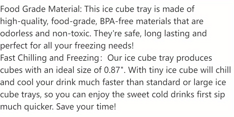 dropship Set Of 1 101oz Ice Cube Trays, 64 Pcs Silicone Ice Cube Tray With Lid And Bin, Ice Cube Molds For Freezer, Easy Release & Save Space, 2 Trays,Scoop For Whiskey, Cocktail | Food Grade PP