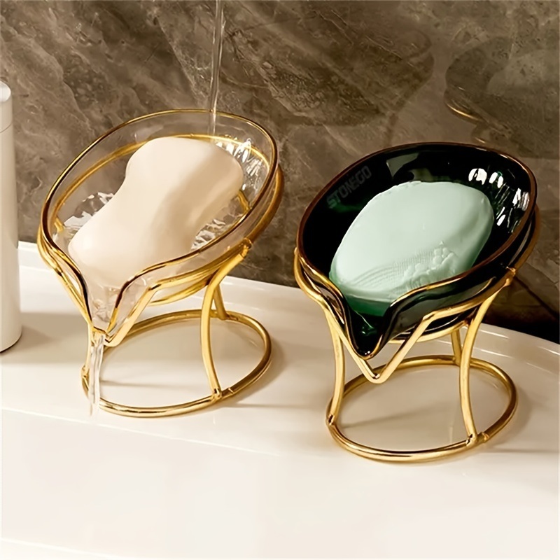 dropship 1pc, Soap Box Household Drain Soap Box Creative No-punch Storage Shelf Soap Dish Bathroom Accessories