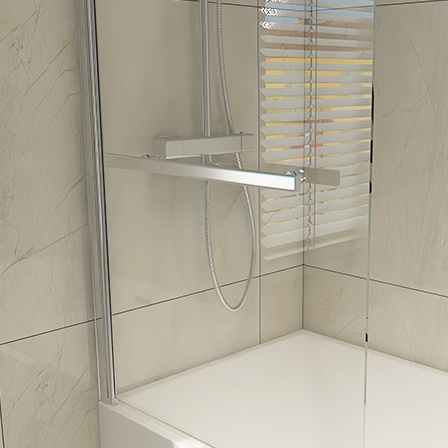 dropship Goodyo 31"X55" Bathtub Screen Framless Shower Door Tempered Glass Shower Panel