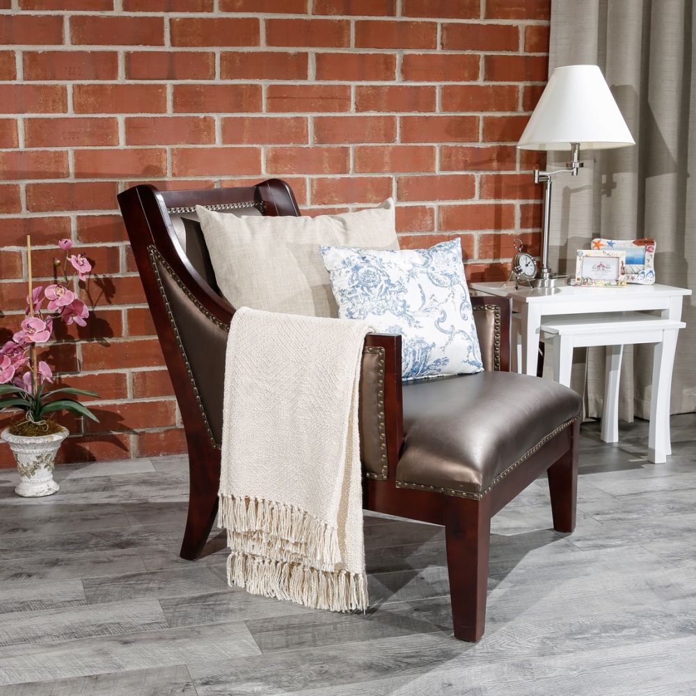 dropship Leather Accent Chair