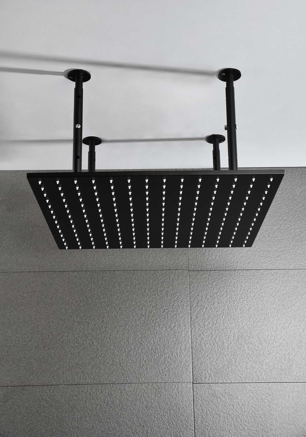 dropship High Pressure Rain Shower Head, Ultra-Thin Showerhead 304 Stainless Steel Waterfall Shower with Self-Clean Nozzles, Full Body Covering