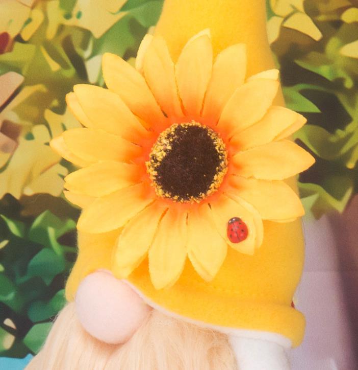 dropship Spring Gnomes Easter Decorations; Handmade Summer Sunflower Gnomes Faceless Plush Doll
