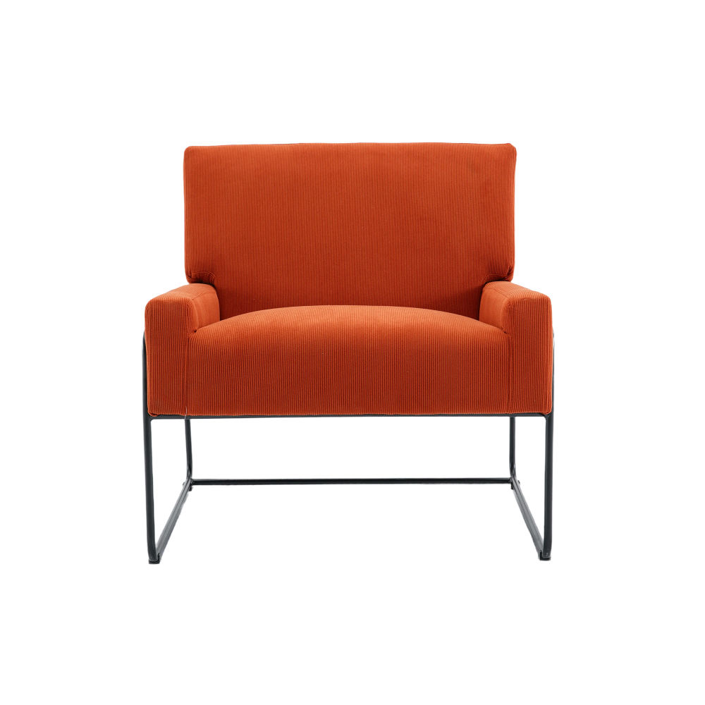 dropship COOLMORE Accent Chair - Modern Industrial Slant Armchair with Metal Frame - Premium High Density Soft Single chair for Living Room Bedroom