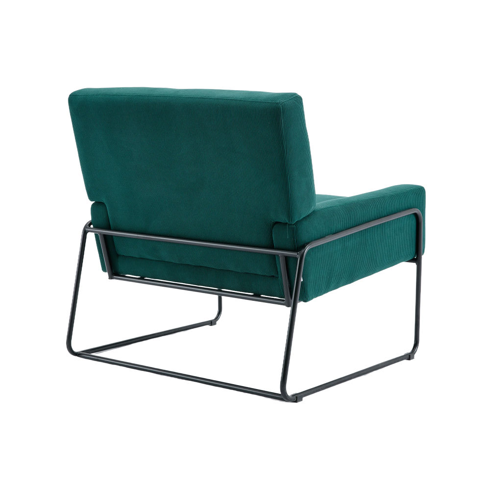 dropship COOLMORE Accent Chair - Modern Industrial Slant Armchair with Metal Frame - Premium High Density Soft Single chair for Living Room Bedroom