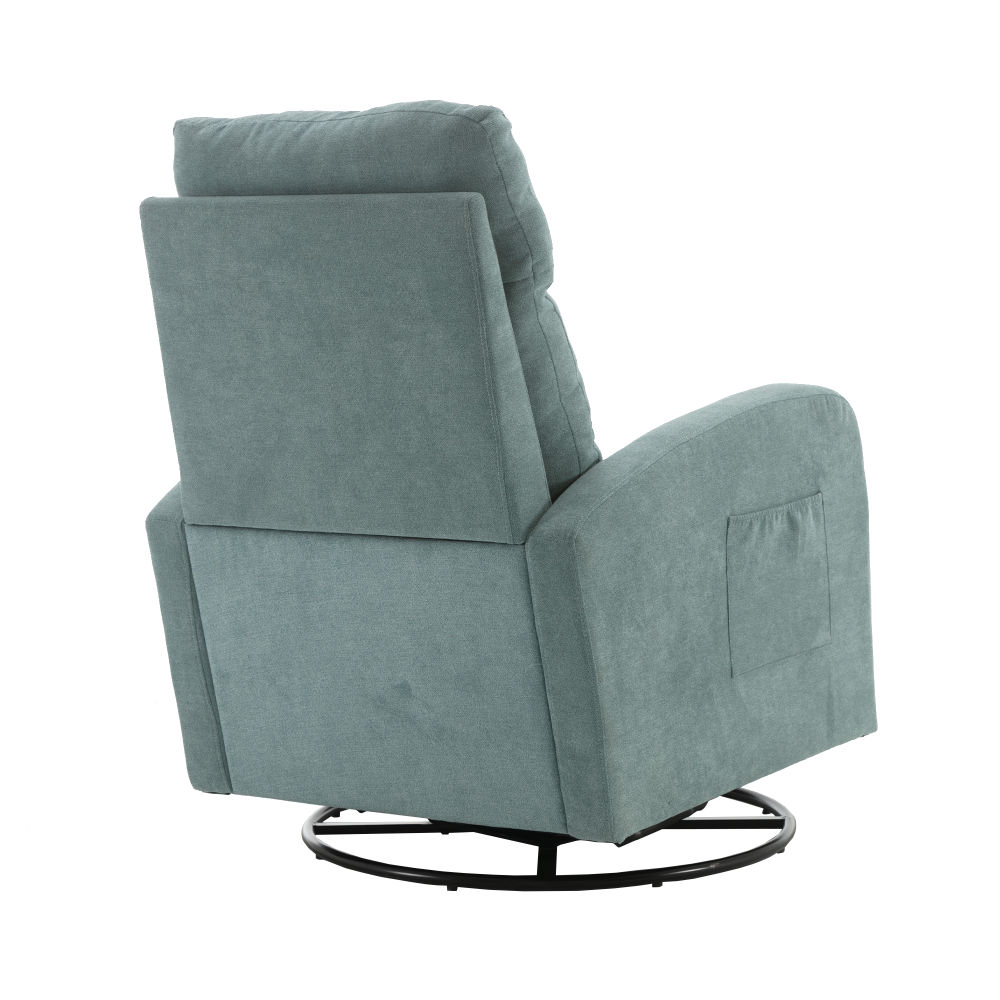 dropship JiaDa Upholstered Swivel Glider.Rocking Chair for Nursery in Light Blue.Modern Style One Left Bag