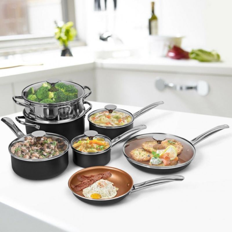 dropship Home Daily Delicacies Pot 12-Piece Safe Non-Stick Cookware Set