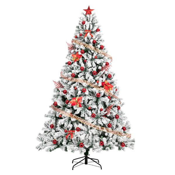 dropship 7.5ft Automatic Tree Structure PVC Material Green Flocking 1450 Branches Christmas Tree