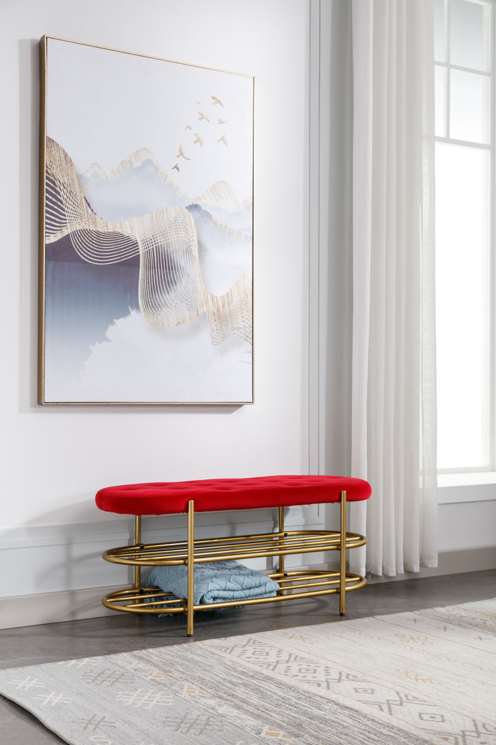 dropship COOLMORE Living Room Bench /End of Bed Bench