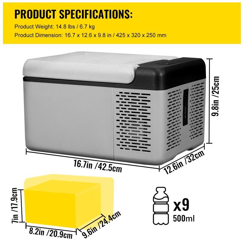 dropship Camping Travel & Picnics Portable Car Refrigerator Mini Fridge Freezer