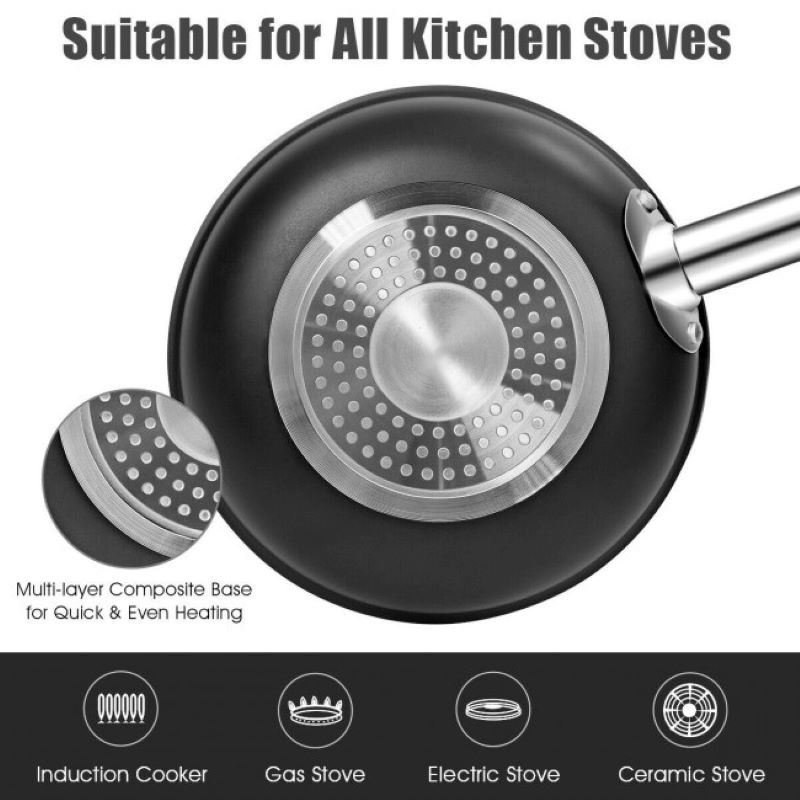 dropship Home Daily Delicacies Pot 12-Piece Safe Non-Stick Cookware Set