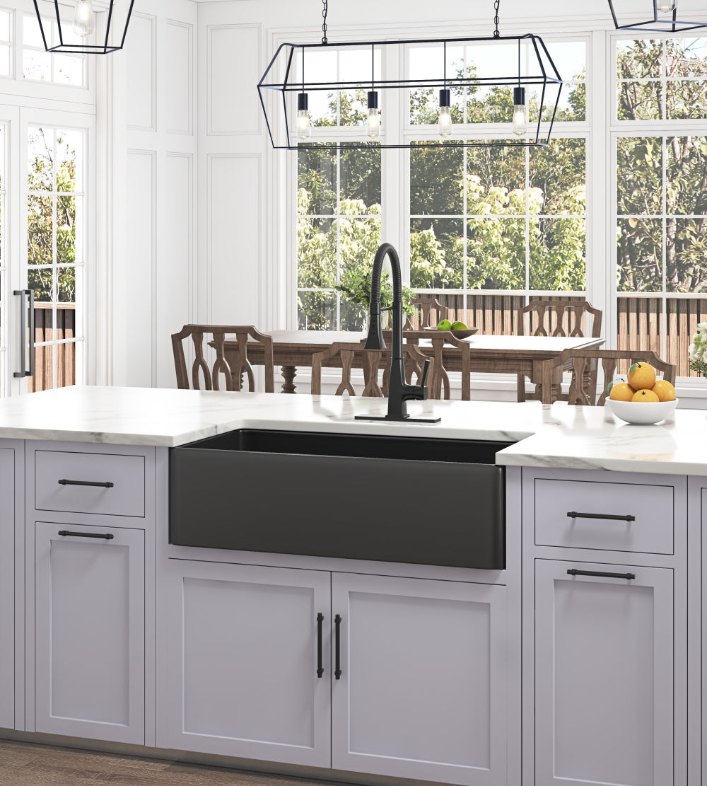 dropship Inch White Farmhouse Sink Deep Apron Sink Undermount Farmhouse Kitchen Sink Single Farm Sink