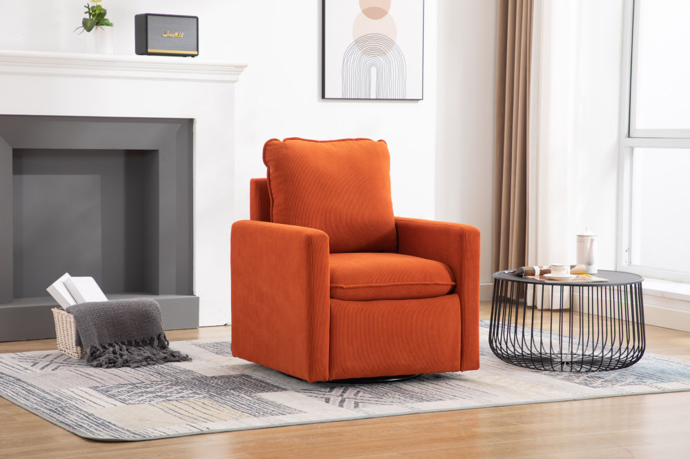 dropship COOLMORE Swivel Barrel Chair, Comfy Round Accent Sofa Chair for Living Room, 360 Degree Swivel Barrel Club Chair, Leisure Arm Chair for Nursery, Hotel, Bedroom, Office, Lounge