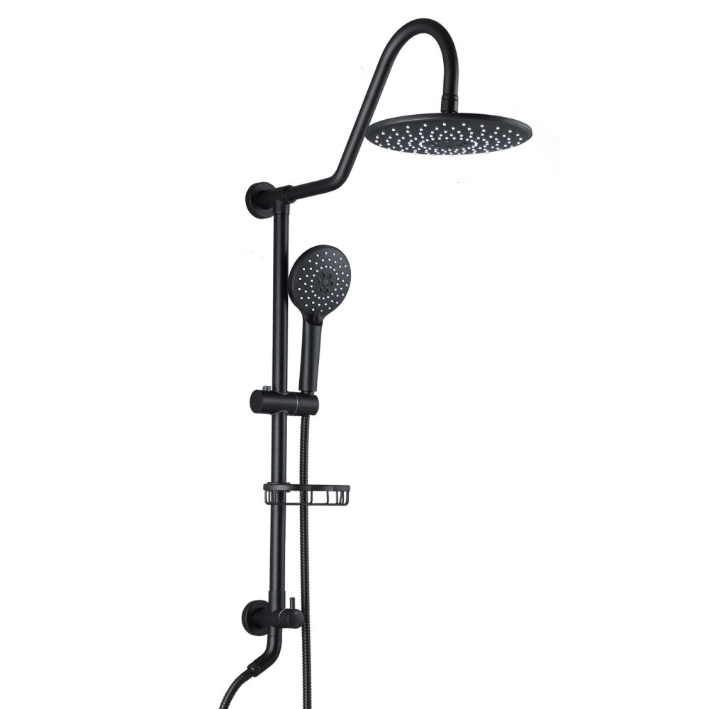 dropship 10" Rainfall Shower Head and Handheld Showerhead Combo Shower System with Slide Bar, Matte Black