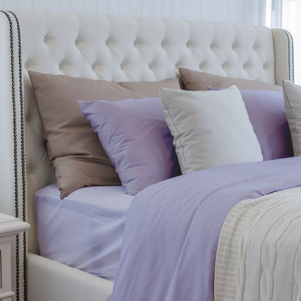 dropship Luxurious Viscose from 100% Bamboo 4-Piece Sheet Set , Oeko-TEX Certified, Queen - Amethyst