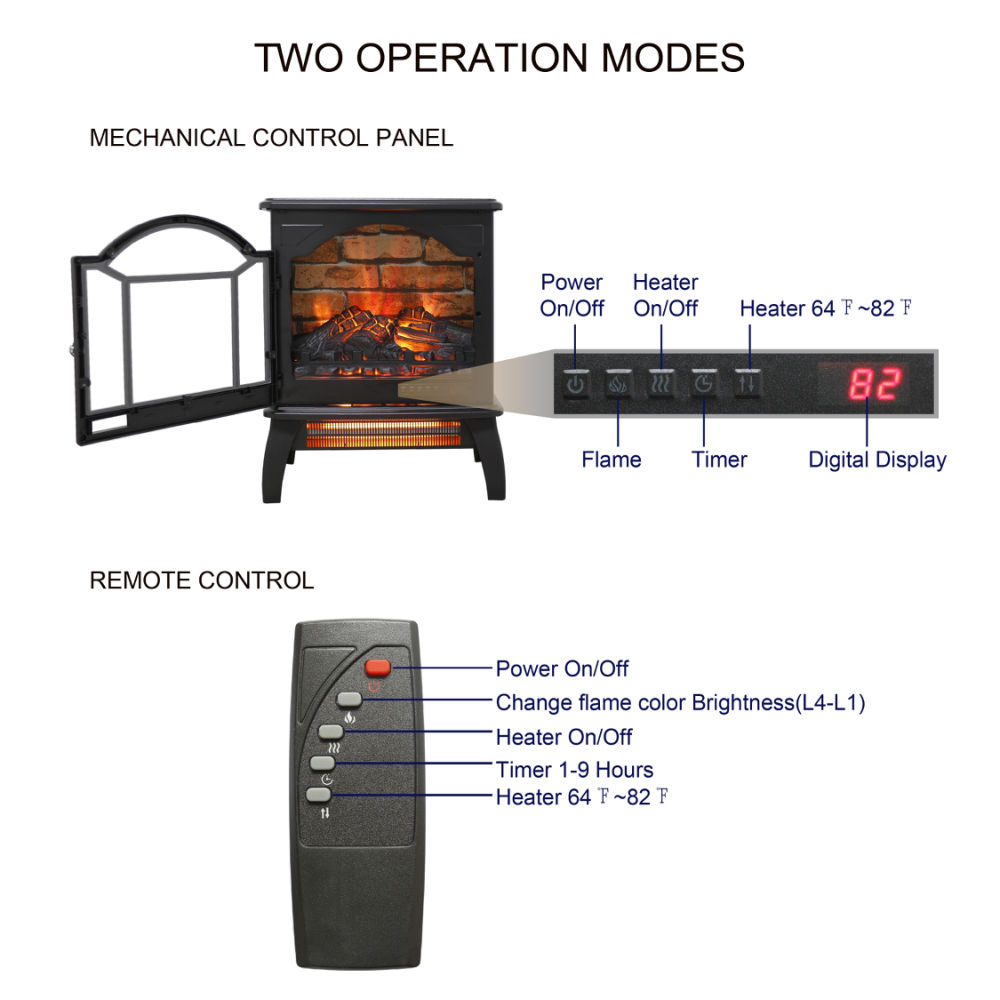 dropship 18 inch 3D Infrared Electric Stove with remote control