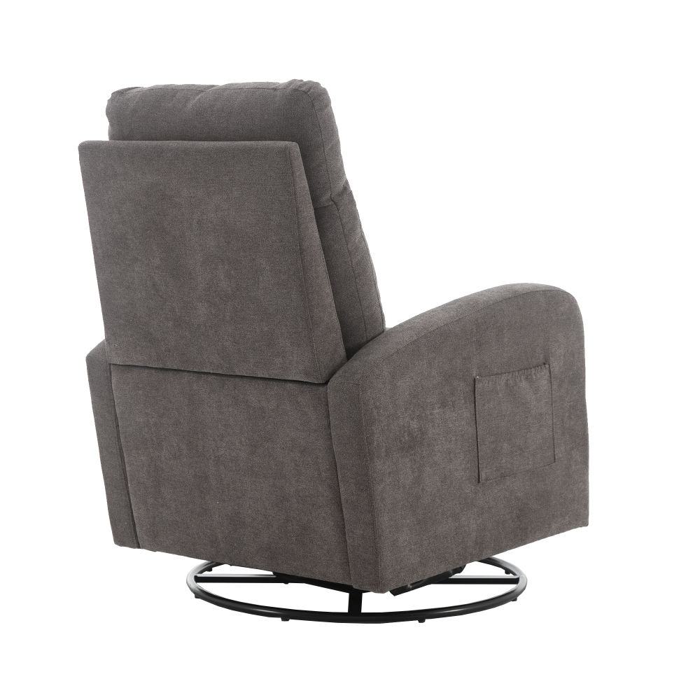dropship JiaDa Upholstered Swivel Glider.Rocking Chair for Nursery in Dark Grey.Modern Style One Left Bag