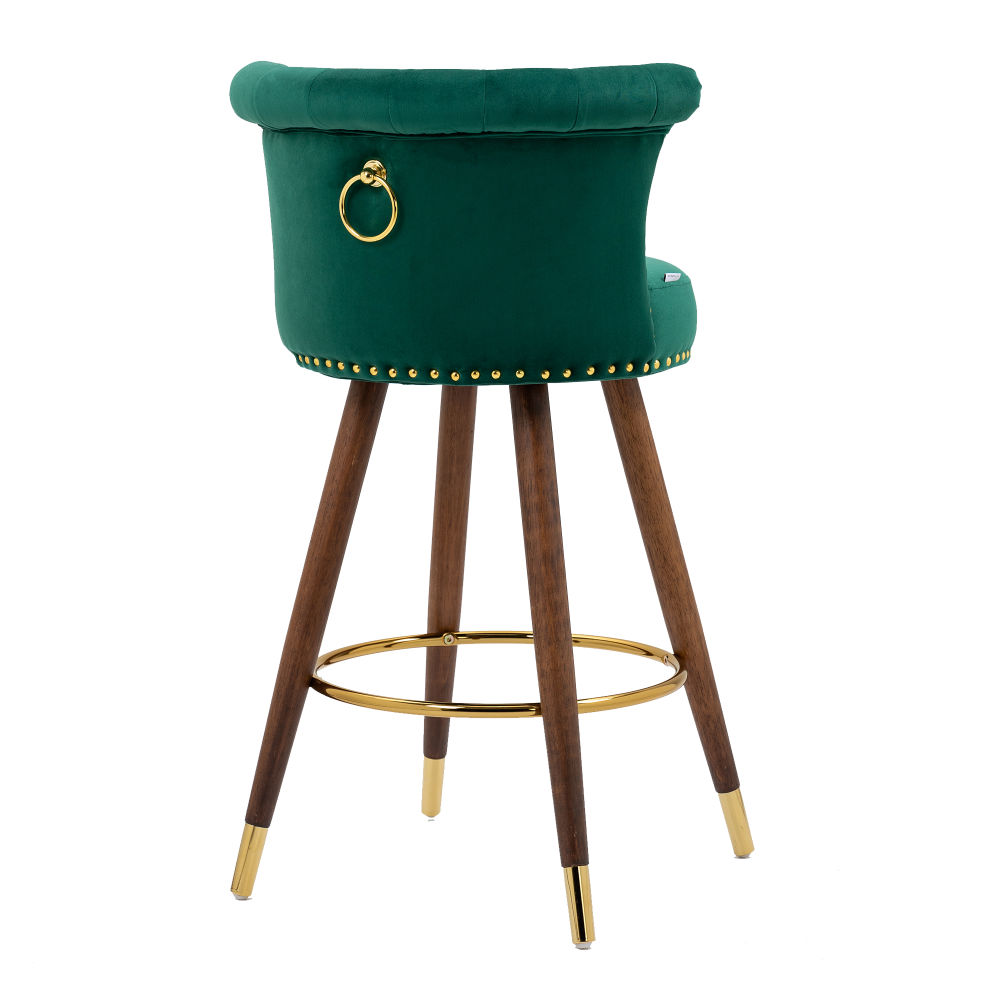 dropship COOLMORE Swivel Bar Stools with Backrest Footrest , with a fixed height of 360 degrees