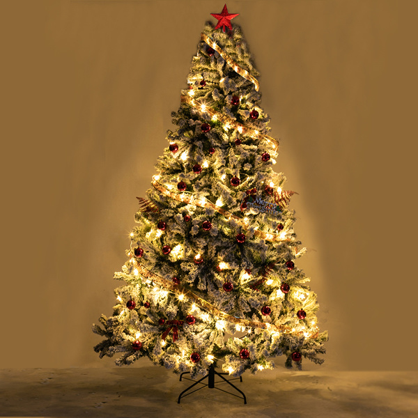 dropship 7.5ft Automatic Tree Structure PVC Material Green Flocking 1450 Branches Christmas Tree