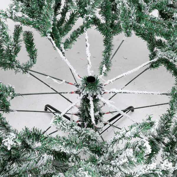 dropship 7.5ft Automatic Tree Structure PVC Material Green Flocking 1450 Branches Christmas Tree