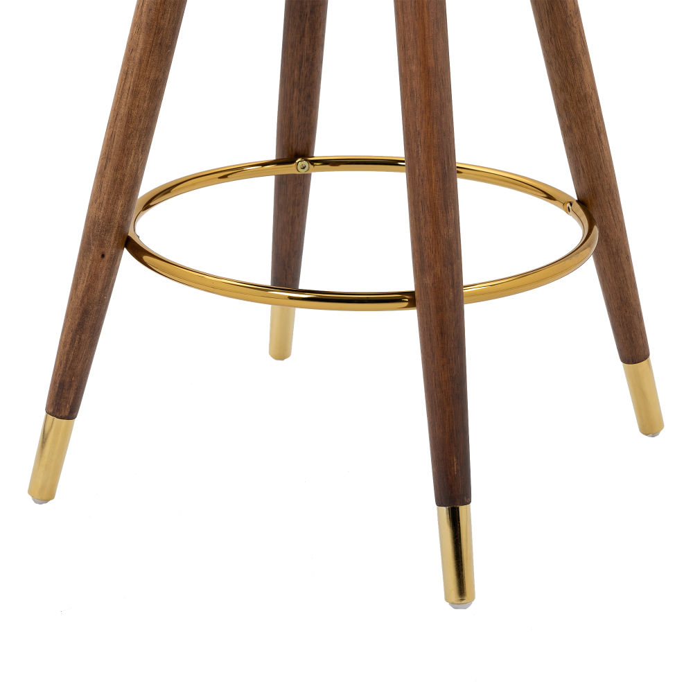 dropship COOLMORE Counter Height Bar Stools Set of 2 for Kitchen Counter Solid Wood Legs with a fixed height of 360 degrees
