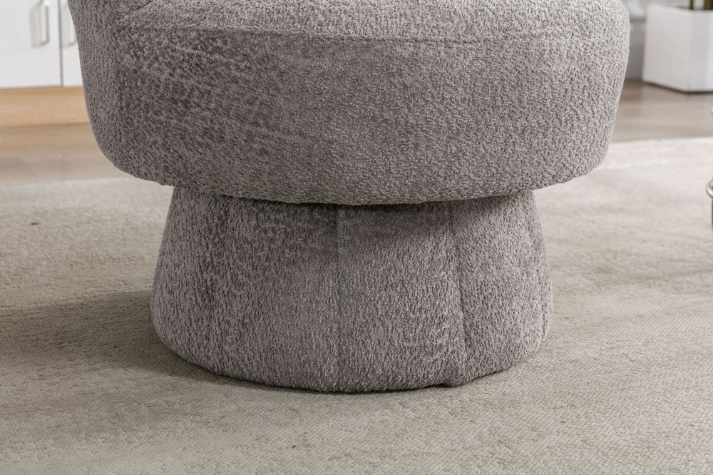 dropship 360 Degree Swivel Cuddle Barrel Accent Chairs, Round Armchairs with Wide Upholstered, Fluffy Fabric Chair for Living Room, Bedroom, Office, Waiting Rooms