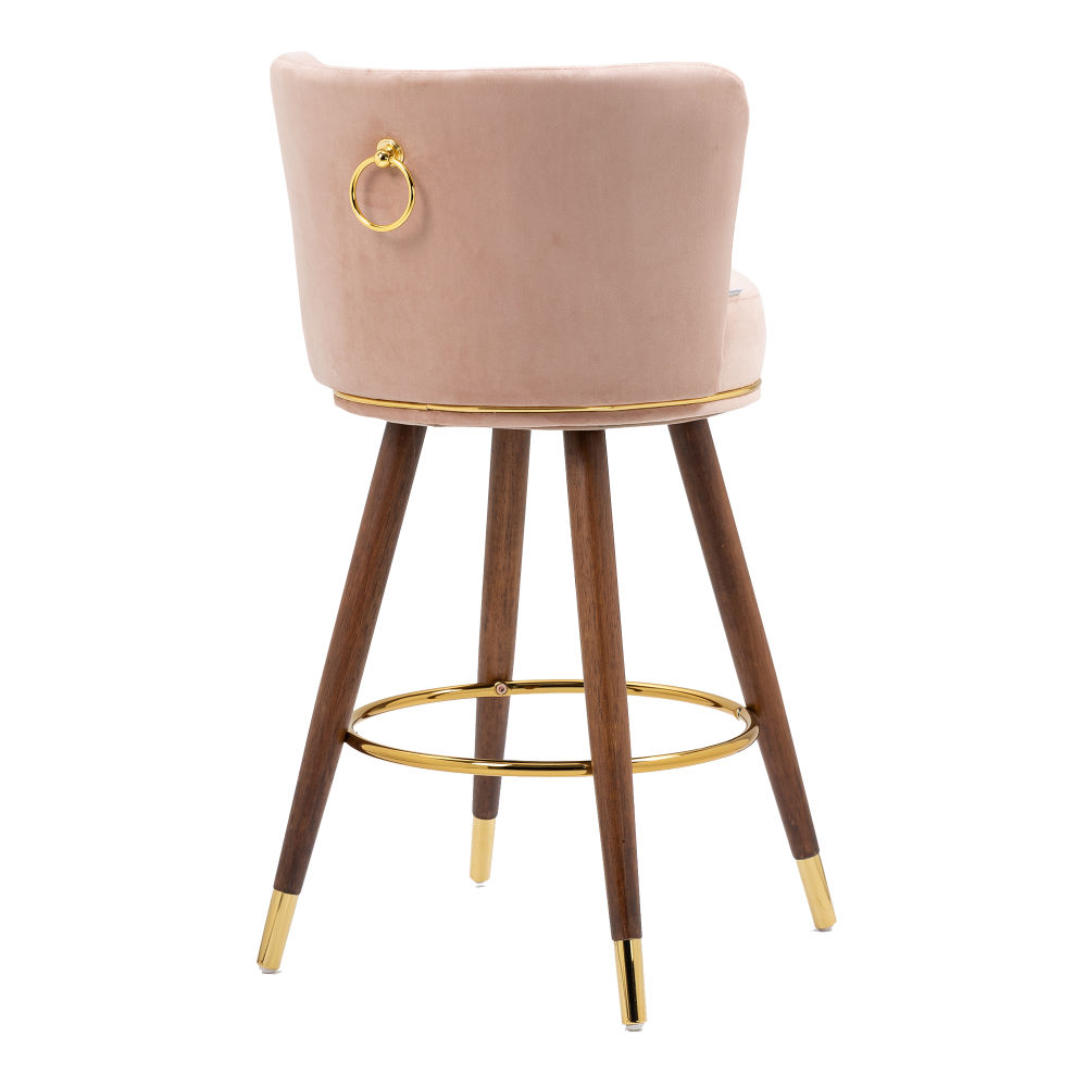 dropship COOLMORE Counter Height Bar Stools Set of 2 for Kitchen Counter Solid Wood Legs with Fabric with a fixed height of 360 degrees