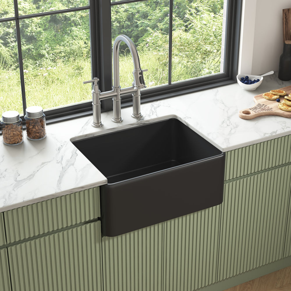 dropship Inch White Farmhouse Sink Deep Apron Sink Undermount Farmhouse Kitchen Sink Single Farm Sink