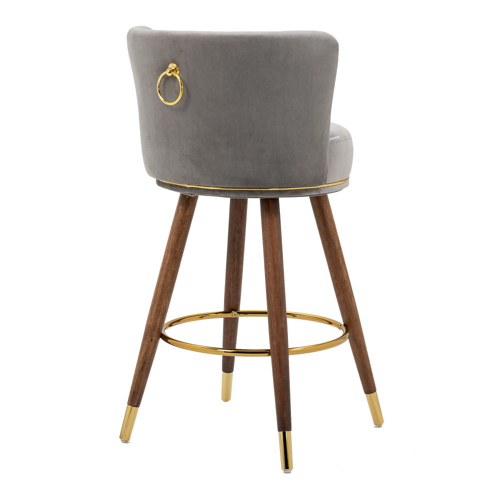 dropship COOLMORE Counter Height Bar Stools Set of 2 for Kitchen Counter Solid Wood Legs with a fixed height of 360 degrees