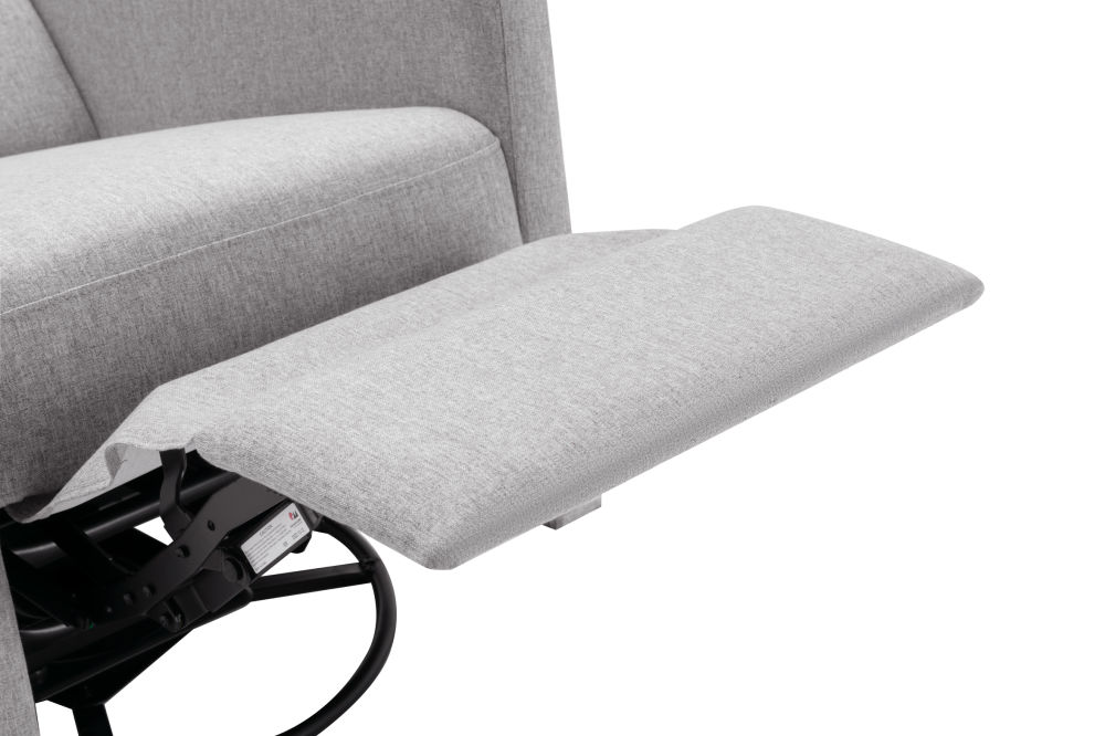 dropship Modern Upholstered Rocker Nursery Chair Plush Seating Glider Swivel Recliner Chair, Gray