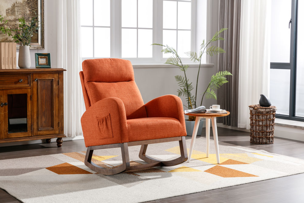 dropship COOLMORE living room Comfortable rocking chair living room chair