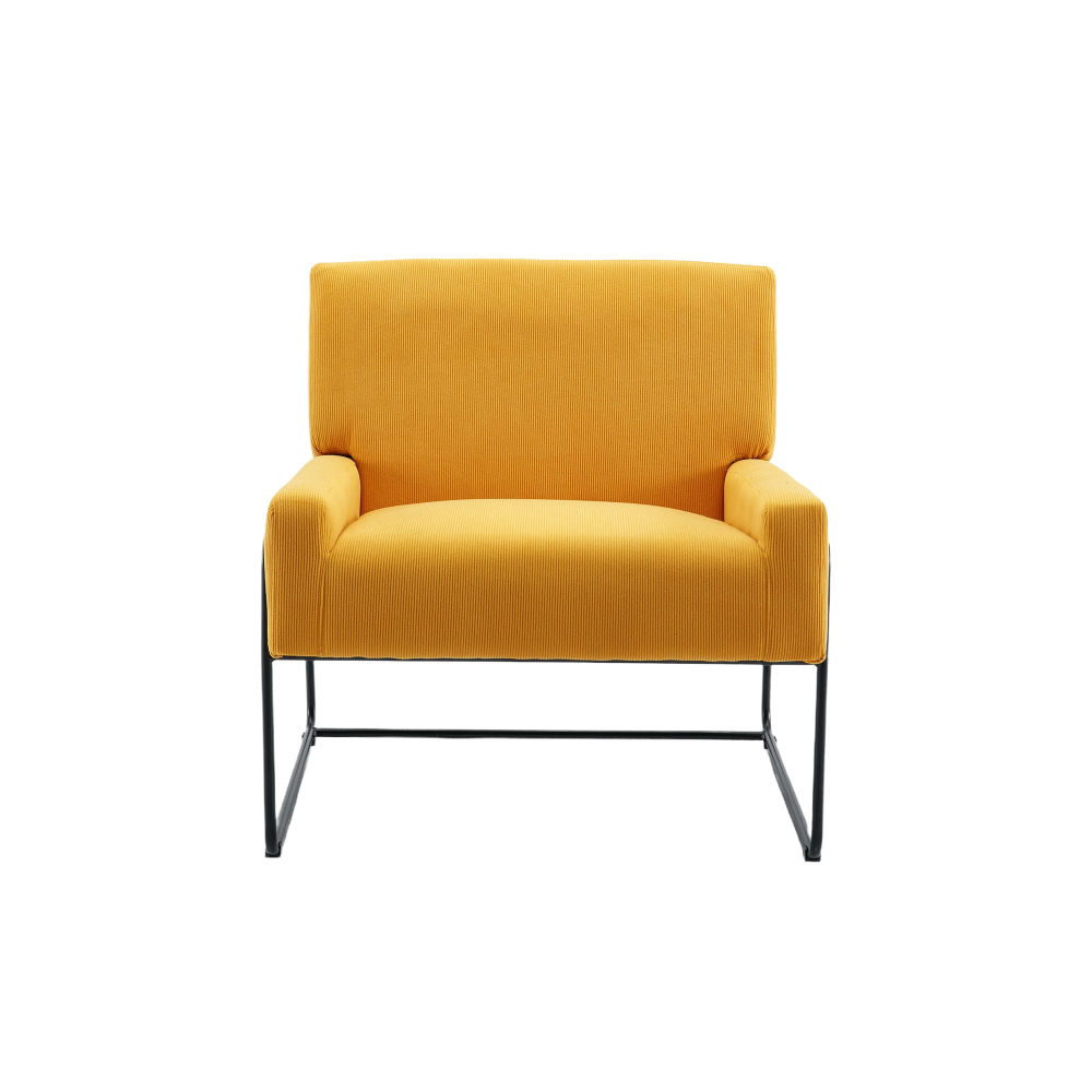 dropship COOLMORE Accent Chair - Modern Industrial Slant Armchair with Metal Frame - Premium High Density Soft Single chair for Living Room Bedroom