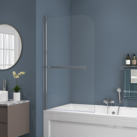 dropship Goodyo 31"X55" Bathtub Screen Framless Shower Door Tempered Glass Shower Panel