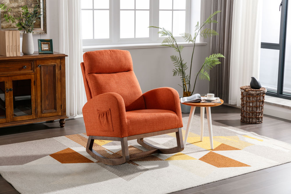 dropship COOLMORE living room Comfortable rocking chair living room chair