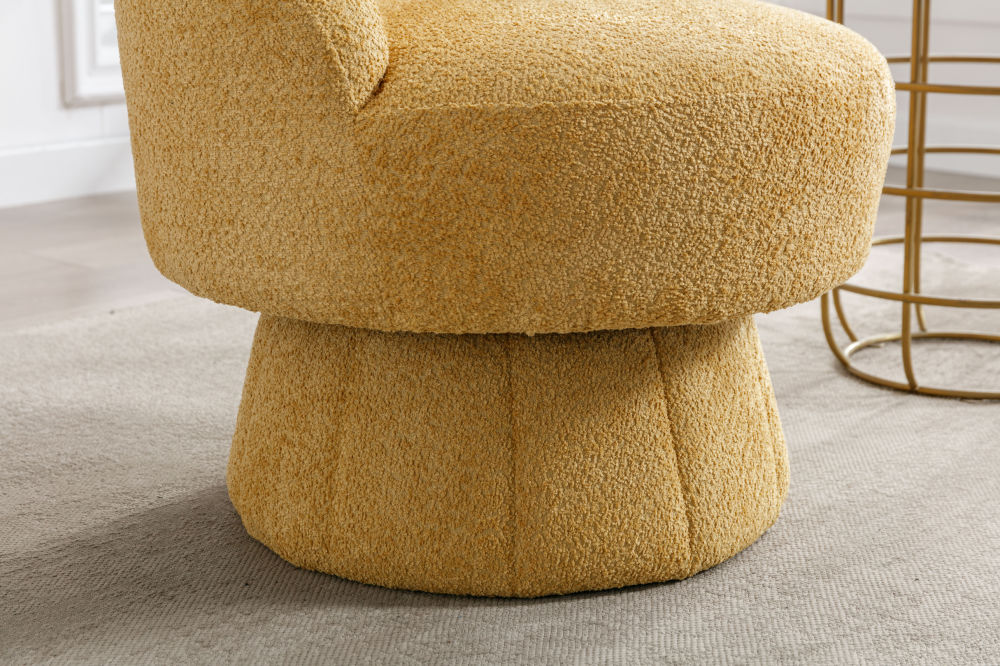 dropship 360 Degree Swivel Cuddle Barrel Accent Chairs, Round Armchairs with Wide Upholstered, Fluffy Fabric Chair for Living Room, Bedroom, Office, Waiting Rooms