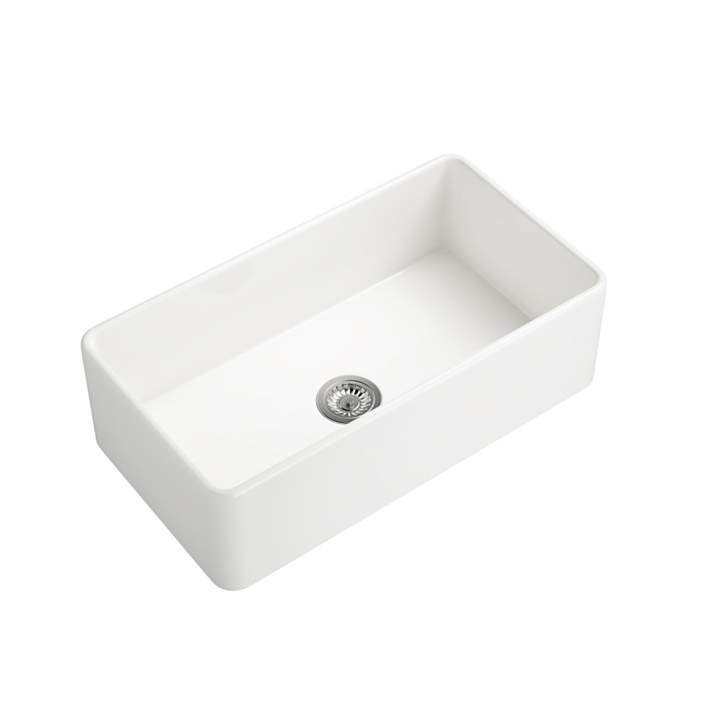 dropship Inch White Farmhouse Sink Deep Apron Sink Undermount Farmhouse Kitchen Sink Single Farm Sink
