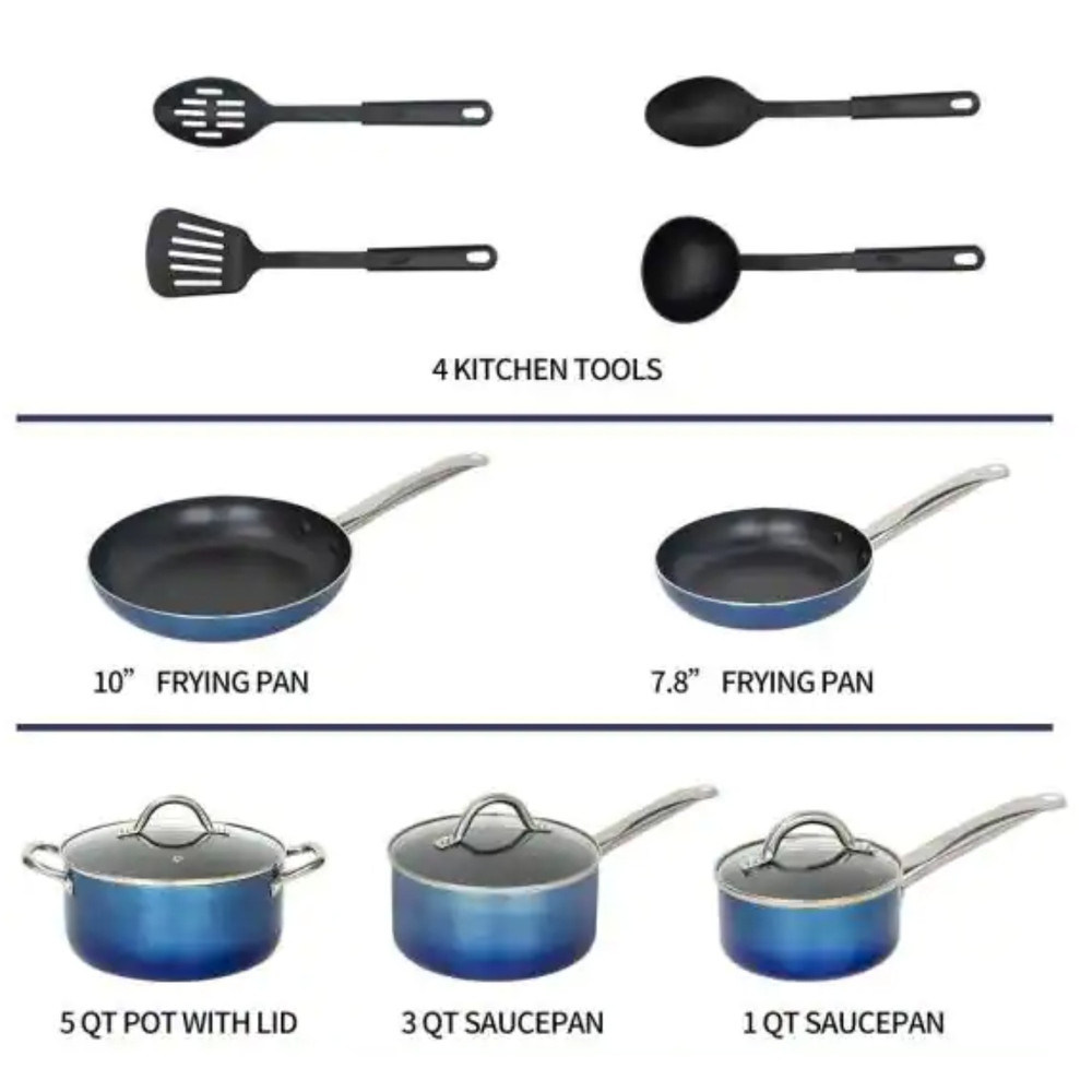 dropship Home Daily Delicacies Pot 12-Piece Safe Non-Stick Cookware Set