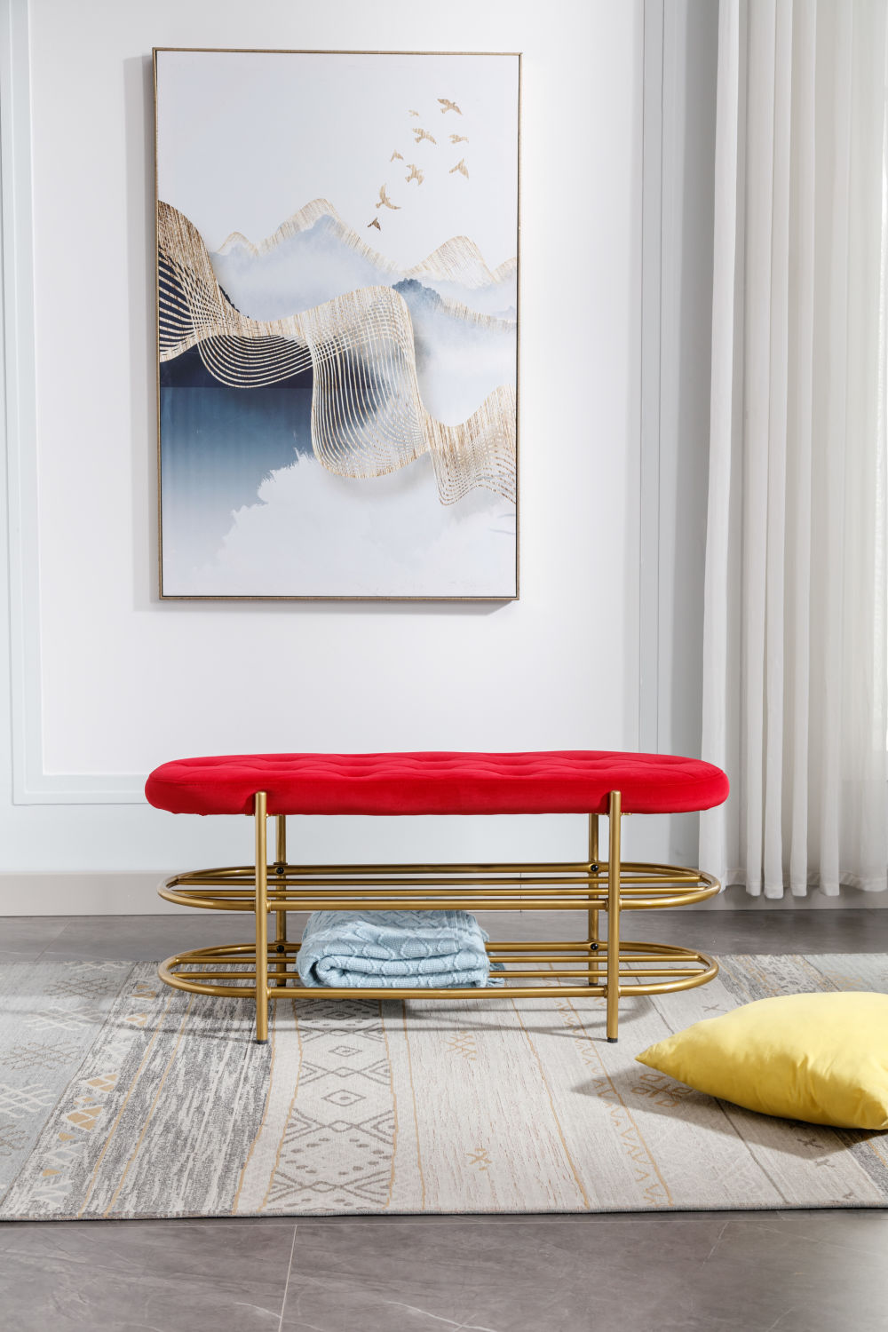 dropship COOLMORE Living Room Bench /End of Bed Bench