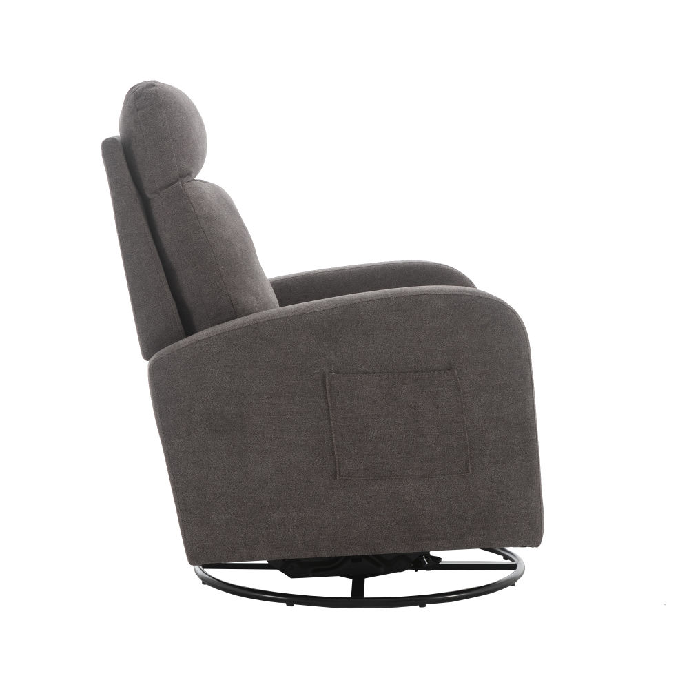 dropship JiaDa Upholstered Swivel Glider.Rocking Chair for Nursery in Dark Grey.Modern Style One Left Bag