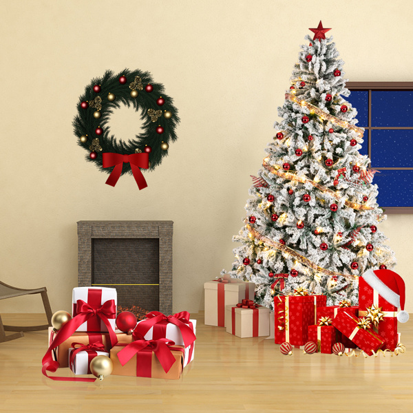 dropship 7.5ft Automatic Tree Structure PVC Material Green Flocking 1450 Branches Christmas Tree