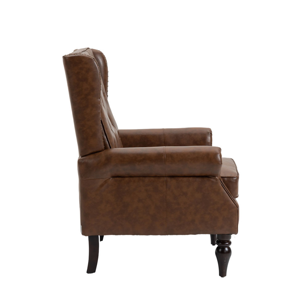 dropship COOLMORE Wood Frame Armchair, Modern Accent Chair Lounge Chair for Living Room