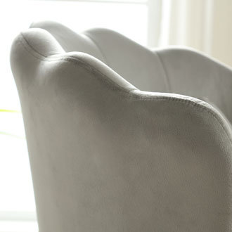 dropship Vanbow.Velvet Wooden foot casual lotus chair with waist pillow(GREY)
