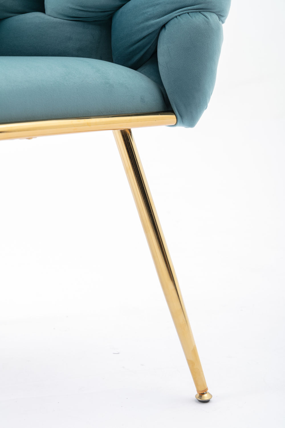 dropship Luxury modern simple leisure velvet single sofa chair bedroom lazy person household dresser stool manicure table back chair blue