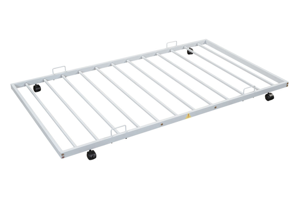 dropship Metal Twin Daybed with Trundle/ Heavy-duty Sturdy Metal/ Noise Reduced/ Trundle for Flexible Space/ Vintage Style/ No Box Spring Needed